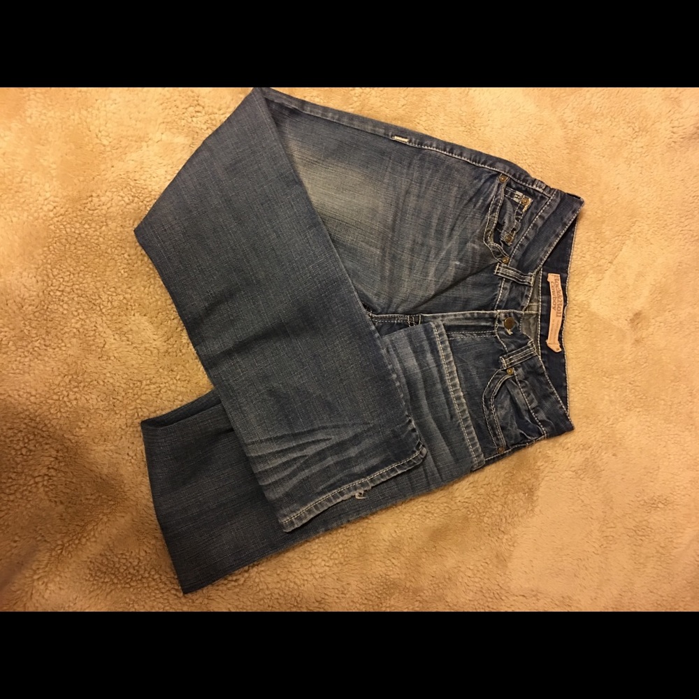 Rock and roll men cowboy jeans boot cut relax fit.